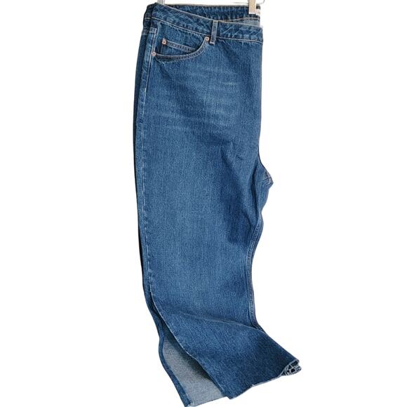 NWT Women's Size 22 ASOS Jeans Curve Rebel Remo Split Hem Mom Jeans - Picture 6 of 6
